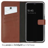 Selencia Echt Leren Bookcase Samsung Galaxy A25 (5G) - Lichtbruin
