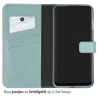 Selencia Echt Lederen Bookcase Samsung Galaxy A35 - Air Blue