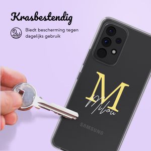 Gepersonaliseerd hoesje met letter Samsung Galaxy A53 - Transparant