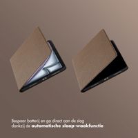 Selencia Riva Bookcase Apple iPad Air 11 inch (2026) M4 / (2025) M3 / (2024) M2 / Air 5 (2022) / Air 4 (2020) - Mocha Brown