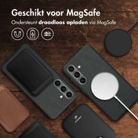Accezz Vintage Leather Magsafe Backcover Samsung Galaxy S24 / S25 - Smokey Green