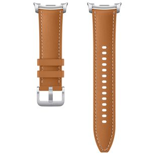 Samsung Originele Hybrid Vegan Leather Band Galaxy Watch 8 40/44 mm / Classic 46 mm - S/M/L - Camel