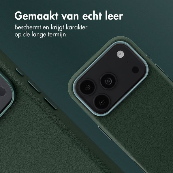 Accezz MagSafe Leather Backcover Apple iPhone 18 Pro Max / 17 Pro Max - Cedar Green