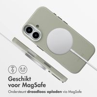 Accezz MagSafe Leather Backcover Apple iPhone 17 - Lichtgrijs