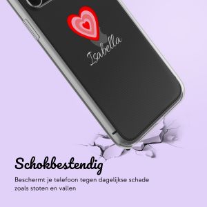 Gepersonaliseerd hoesje met hartje iPhone 11 - Transparant