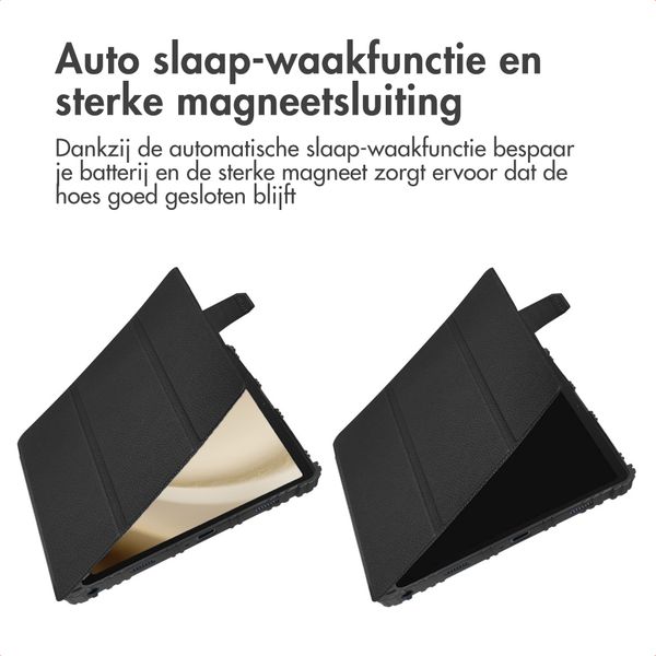 Accezz Rugged Trifold Bookcase Samsung Galaxy Tab A9 Plus - Zwart