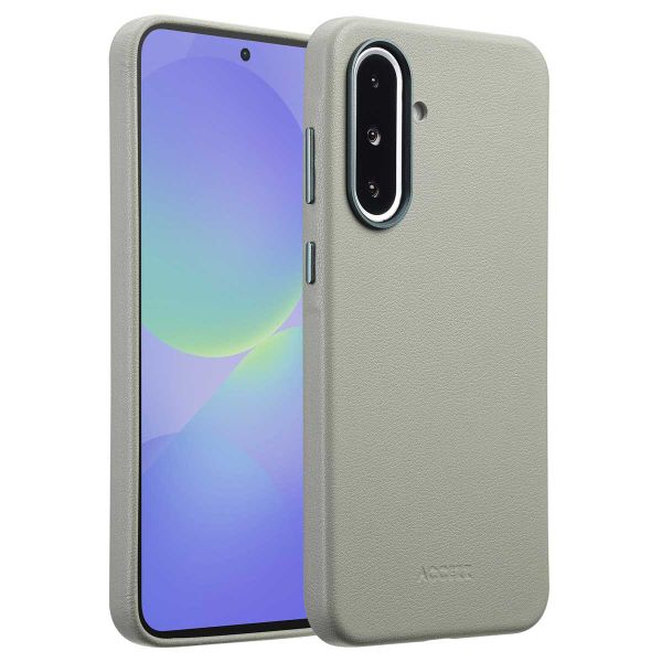 Accezz MagSafe Leather Backcover Samsung Galaxy A36 / A56 - Lichtgrijs