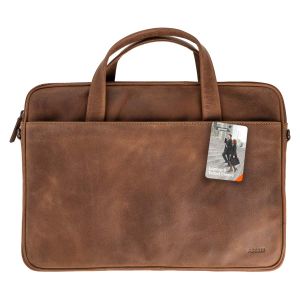 Accezz Leather Laptoptas 16 inch - Cognac