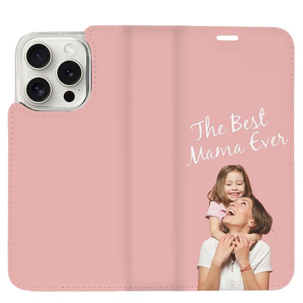 Ontwerp je eigen Compact gel bookcase hoes Apple iPhone 15 Pro - Wit