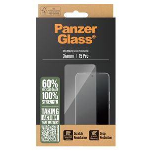 PanzerGlass Ultra-Wide Fit Anti-Bacterial Screenprotector Xiaomi 15 Pro