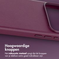 Accezz MagSafe Leather Backcover Apple iPhone 18 Pro / 17 Pro - Heath Purple
