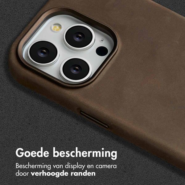 Accezz Vintage Leather Magsafe Backcover iPhone 14 Pro - Rustic Brown