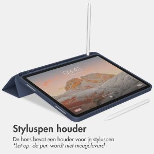 Accezz Smart Silicone Bookcase iPad Air 11 inch (2024) M2 / Air 5 (2022) / iPad Air 4 (2020) - Donkerblauw