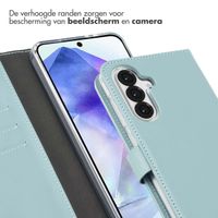 Selencia Echt Lederen Bookcase Samsung Galaxy A36  - Air Blue