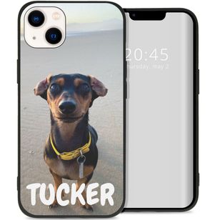Ontwerp je eigen Apple iPhone 14 Plus gel hoesje - Zwart