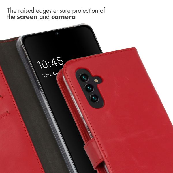 Selencia Echt Leren Bookcase Samsung Galaxy A13 (5G) / A04s - Rood
