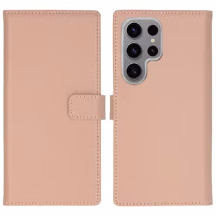 Selencia Echt Leren Bookcase Samsung Galaxy S24 Ultra - Dusty Pink