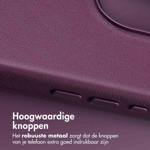 Accezz MagSafe Leather Backcover iPhone 16 Pro Max - Heath Purple