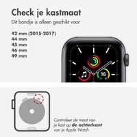 Accezz Glans Titanium bandje Apple Watch Series 1 t/m 10 / SE / Ultra (2) (44/45/46/49 mm) - Zilver