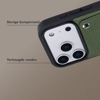 Selencia Riva Backcover met Pashouder Apple iPhone 17 Pro - Sage Green