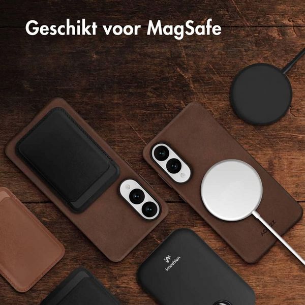 Accezz Vintage Leather Magsafe Backcover Samsung Galaxy S25 Edge - Rustic Brown