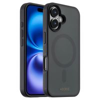Accezz Rugged Frosted MagSafe Backcover iPhone 16 - Zwart