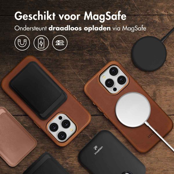 Accezz Vintage Leather Magsafe Backcover iPhone 15 Pro - Tabacco Cognac