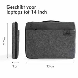 imoshion Laptop hoes 13-14 inch - Laptopsleeve met handvat - Geschikt voor laptops van 13-14 inch - Grijs