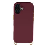 Selencia Rivièra MagSafe Backcover met afneembare haakjes Apple iPhone 16 - Bold Burgundy