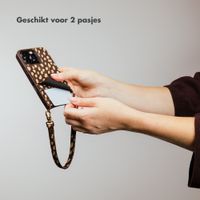 Selencia Nova Real Leather Backcover met Koord en Pashouder Apple iPhone 15 - Fawn Chic