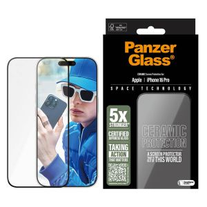 PanzerGlass Ceramic Screenprotector met applicator iPhone 16 Pro