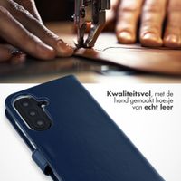 Selencia Echt Leren Bookcase Samsung Galaxy A57 (5G) - Donkerblauw