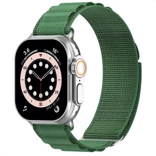 Accezz Nylon Alpine bandje Apple Watch | 44/45/46/49 mm - Olive Green