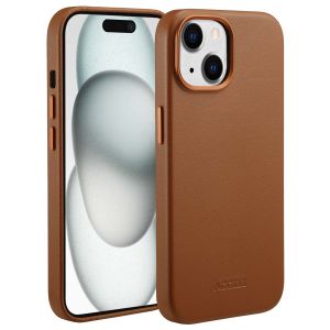 Accezz MagSafe Leather Backcover iPhone 15 - Sienna Brown