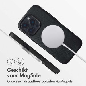 Accezz MagSafe Leather Backcover iPhone 16 Pro - Onyx Black