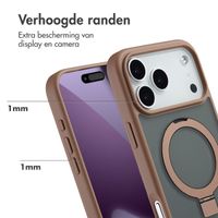 Accezz Ring Stand Backcover met MagSafe Apple iPhone 17 Pro Max - Bruin