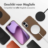 Accezz MagSafe Leather Backcover Apple iPhone 17 - Coffee