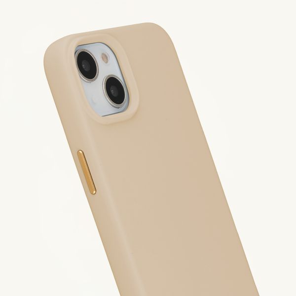Selencia Rivièra MagSafe Backcover met afneembare haakjes Apple iPhone 14 / 13 - Milky Latte
