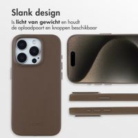Accezz MagSafe Leather Backcover Apple iPhone 15 Pro - Coffee Brown