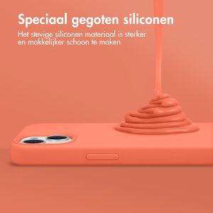 Accezz Liquid Silicone Backcover met MagSafe iPhone 15 Pro Max - Nectarine