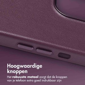 Accezz MagSafe Leather Backcover iPhone 13 Pro - Heath Purple