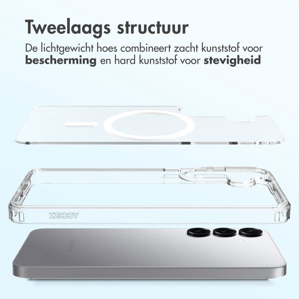 Accezz Xtreme Impact Backcover met MagSafe Samsung Galaxy S25 Plus - Transparant