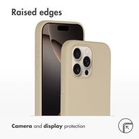 Accezz Liquid Silicone Backcover met MagSafe Apple iPhone 16 Pro Max - Stone