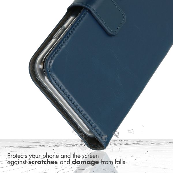 Selencia Echt Leren Bookcase Apple iPhone 11 Pro - Blauw