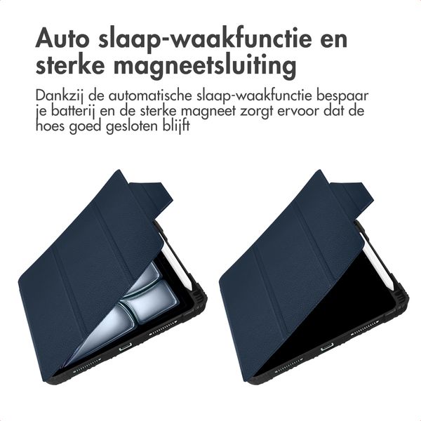 Accezz Rugged Trifold Bookcase Apple iPad Air 11 inch (2026) M4 / (2025) M3 / (2024) M2 / Air 5 (2022) / Air 4 (2020) - Donkerblauw