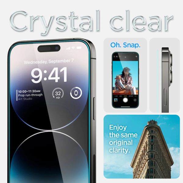 Spigen GLAStR EZ Fit Screenprotector + Applicator 2-pack Apple iPhone 14 Pro