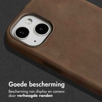 Accezz Vintage Leather Magsafe Backcover iPhone 13 - Rustic Brown