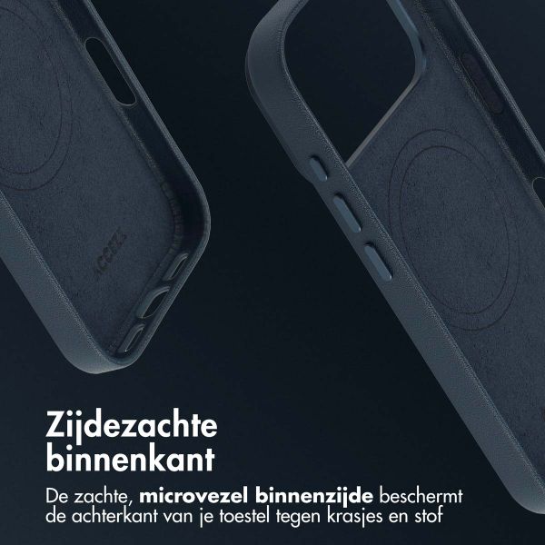 Accezz MagSafe Leather Backcover Apple iPhone 17 Pro - Nightfall Blue