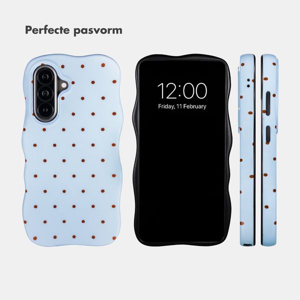 Selencia Vivid Wavy Backcover met MagSafe Samsung Galaxy A57 (5G) - Happy Dots Digital Sky