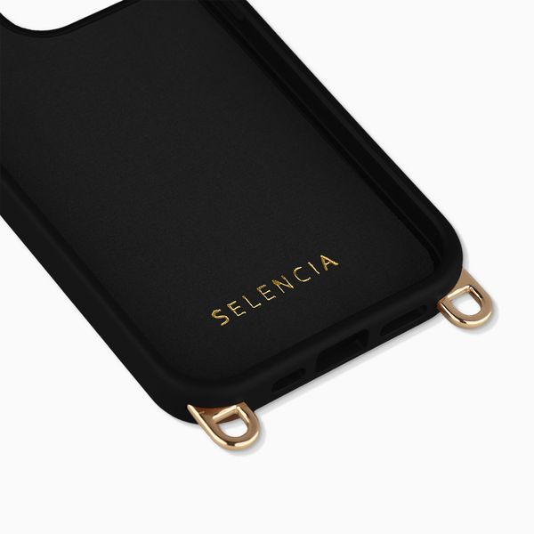 Selencia Rivièra MagSafe Backcover met afneembare haakjes Apple iPhone 13 Pro - Velvet Black